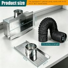 Toe Kick Vent Duct Kit under Cabinet Hvac Ducting energy Efficient       silver