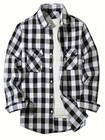 Mens Flannel Plaid Shirt Long Sleeve Button Down Casual Business Cotton Top
