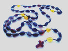 Handmade Baltic Amber Rosary  Catholic Prayer Beads  Dark Cherry Color  Gift
