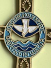 Vintage Terra Sancta Guild Wall Holy Spirit Baptism Cross Solid Brass 7x7 Inch