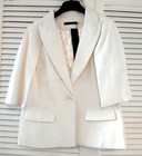 New Vertigo Paris White Cape Blazer Jacket Capelet Tailored Size 12 New