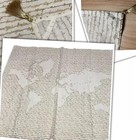 Gold Map Tapestry Wall Hanging  Headboard Textile Art New
