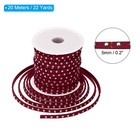 65 6ft Studded Faux Suede Cord Rope For Jewelry Making  Dark Red Silver