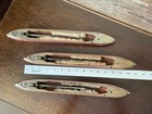 Vintage Southern 16 1 2    Weaving Loom Wooden Shuttles Steel Tips Lot Of 3