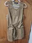 Rewash Women s Beige Sleeveless Zip Front Romper W  Pockets Size L