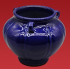 Antique Chinese Porcelain Jar - Rich Blue Glaze Four Ear Storage Pot Vase