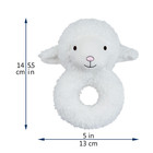 Baby Lamb Soft Rattle Toy  Sheep Plush Infant Shaker Rattle Easy-grasp Stuffed A
