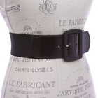 Women s 2 1 2   64 Mm  Wide Elastic High Waist Leather Stretch Belt