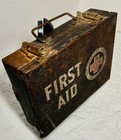 Vtg American National Red Cross First Aid Kit 16 Unit Steel Case Waterproof