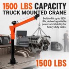 Electric Pickup Truck Crane 1500lb Truck-mounted Bed Crane Hoist W 3800lb Winch