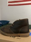Clarks Men   s Brown Leather Chukka Ankle Boots Lace-up Round Toe Us 10 5 M
