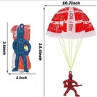 60 Pieces Parachute Toy Army Men Action Figures Hand Throwing Kids Outdoor Game
