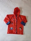 Vintage 2003 Dora The Explorer Raincoat Red Pvc Hooded Jacket Nick Jr Y2k Size 4