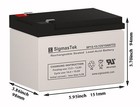 12 Volt 15 Ah Sealed Lead Acid Battery By Sigmastek 