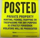 Lot Of 10 Signs Posted Private Property No Hunting No Trespassing Tyvek Signs