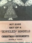 Vintage Rare Bucilla Christmas Needlework Kit  jeweled Angels   Felt   Sequin