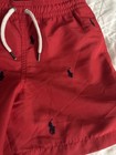 Nwot Polo Ralph Lauren Kids Swim Shorts Trunks Red Size 6 Boys