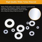 640-piece 8-size White Nylon Washers Assortment Kit - Metric   Flat Washers  m2-