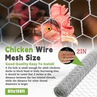 6ftx150ft Chicken Wire Netting 2in Galvanized Wire Mesh Hexagonal For Poultry   