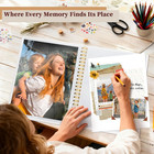 8 5x11 Inch Scrapbook Photo Album  Linen Cover Diy Scrapbooks With 10 Sheets Pla