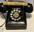 Bell System Western Electric Black Rotary Desk Phone Collectible Vtg 1940 As Is
