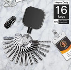 1pc Gray Retractable Keychain Badge Reel Clip Heavy Duty Belt Holder - New
