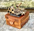 Vintage Maritime Brass Nautical Sextant Leather Case Kelvin Hughes London 1917