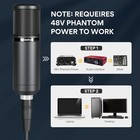 Xlr Condenser Microphone Professional Cardioid Studio Recording Mic For Strea   
