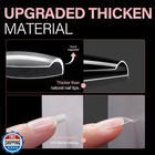 Aillsa Medium Coffin Nail Tips - Pre-shaped False Nail Tips Full