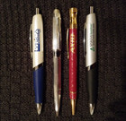 4 Pharmaceutical Drug Rep Promo Pens Weighted Metal All Still Working