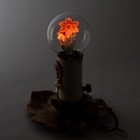 Vintage Aerolux 2 Flower Glow Light Bulb With Chamberstick Style Lamp Base Works