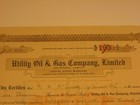 Utility Oil   Gas Company 1922 Stock Certificate B c 