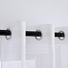 108 Inch Extra Length Sheer Curtains For Bedroom - Grommet Top Solid Luxury S   