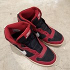 Nike High Top Bambini 2008 7 Youth Board Shoes Varsity Black Red White Vintage