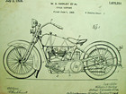 Ws Harley Davidson Patent Wall Art Print Motorcycle Framed Collection 25x20  Vtg