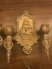 Pair Large Antique Ship Double Wall Sconces