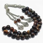 Tasbih - Tiger Eye Stone Prayer Beads 33 Misbaha Islamic Rosary Subha 8mm