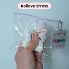 Pink Ear Bear Taba Squishy Toy For Stress Relief Gift Soft Material