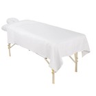 Forpro Premium 3 Piece Microfiber Massage Sheet Set White Stain   Oil Resistant