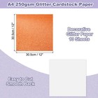 10sheets Orange Glitter Cardstock  12x12in Glitter Paper Sparkly