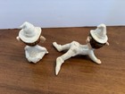 Pair Of Vintage 1950   s Lefton Pixie Elves White Pearlescent Christmas 