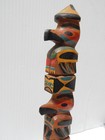 Vintage Alaska Tlingit Indian Nw Coast Yellow Cedar Wood Totem Pole Model