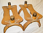  set Of 2  Vintage Egyptian Camel Saddles   Foot Stools   Ottomans    Very Nice 