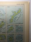 1952 Vintage Pacific Islands Antique Atlas Map Britannica World Atlas