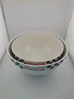 Coca-cola Nesting Bowls Gibson 2002 Set Of 2 Checkered Rim Mixing Serving Bowls