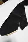 Neck Tie Vtg Vogue Creation 30s 40s  Solid Black Rayon 47  X 4 5  Shark Distress