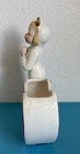 Japan Praying Girl With Gold Crown Red Heart Planter Vase Ceramic
