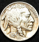 1927 P 5c Indian Head Buffalo Nickel Early Us Type Coin  Indian Head
