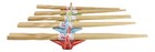 5 Pairs Of Colorful Origami Crane Birds Ceramic Rests With Wooden Chopsticks Set