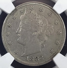 1883 Liberty Head  v  Nickel 5c  no Cents  - Ngc Graded Au 53